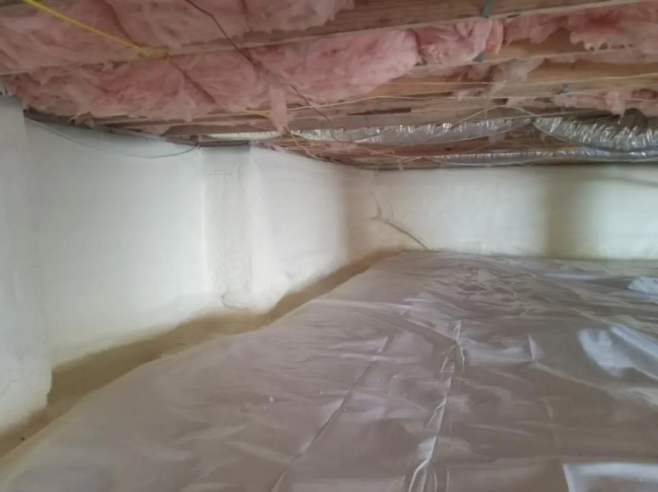 Crawl space encapsulation with closed-cell spray foam for Attic Insulation in Chowchilla